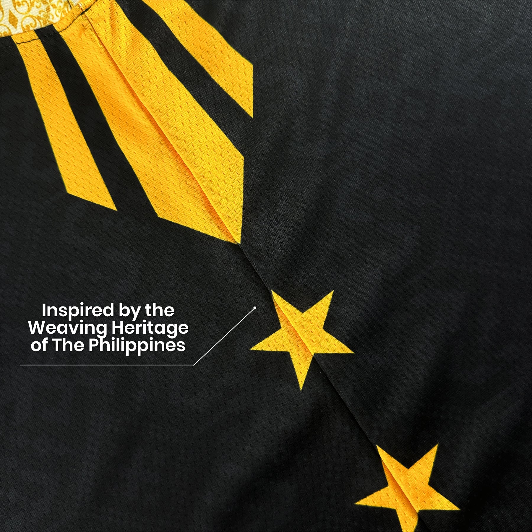 Philippines Heritage Custom Basketball Black Jersey Closeup Side