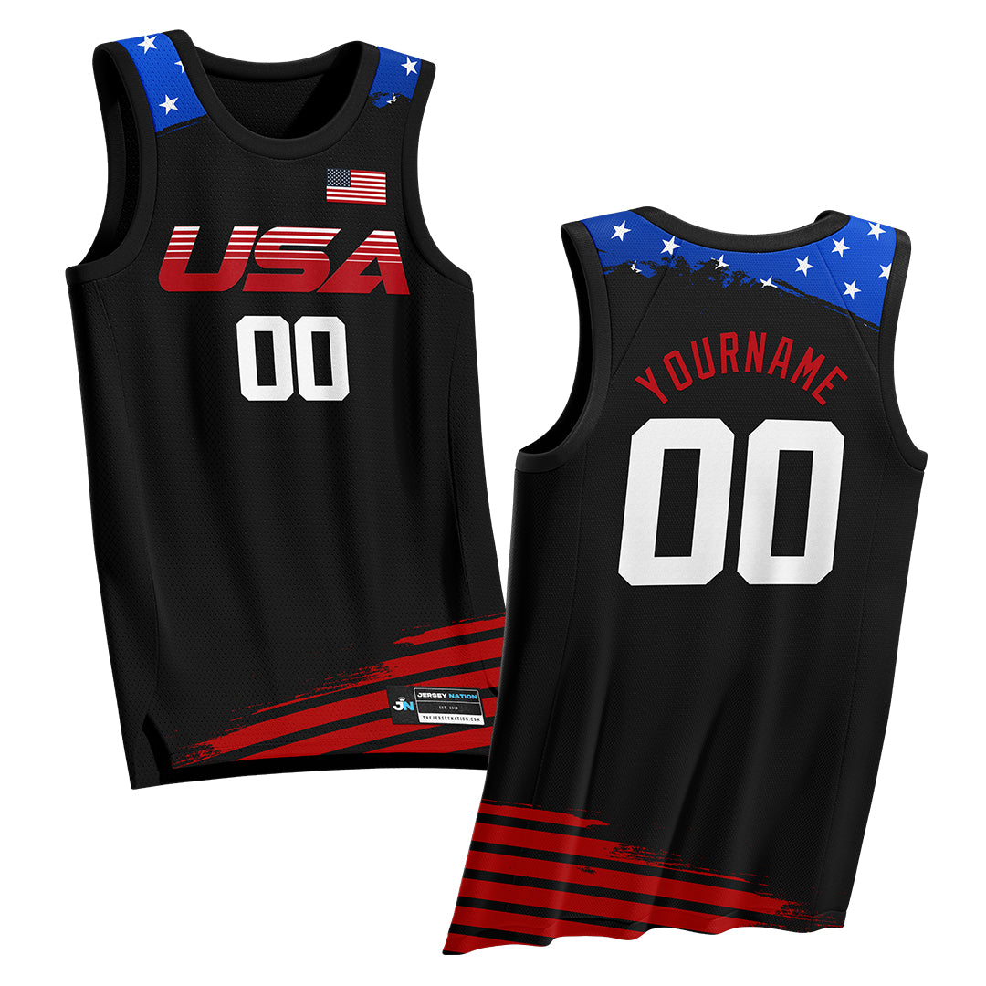 USA Heritage Custom Black Basketball Jersey