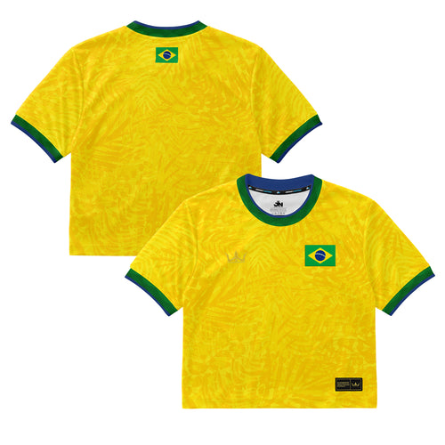 Brazil Heritage Cropped Soccer Jersey Yellow