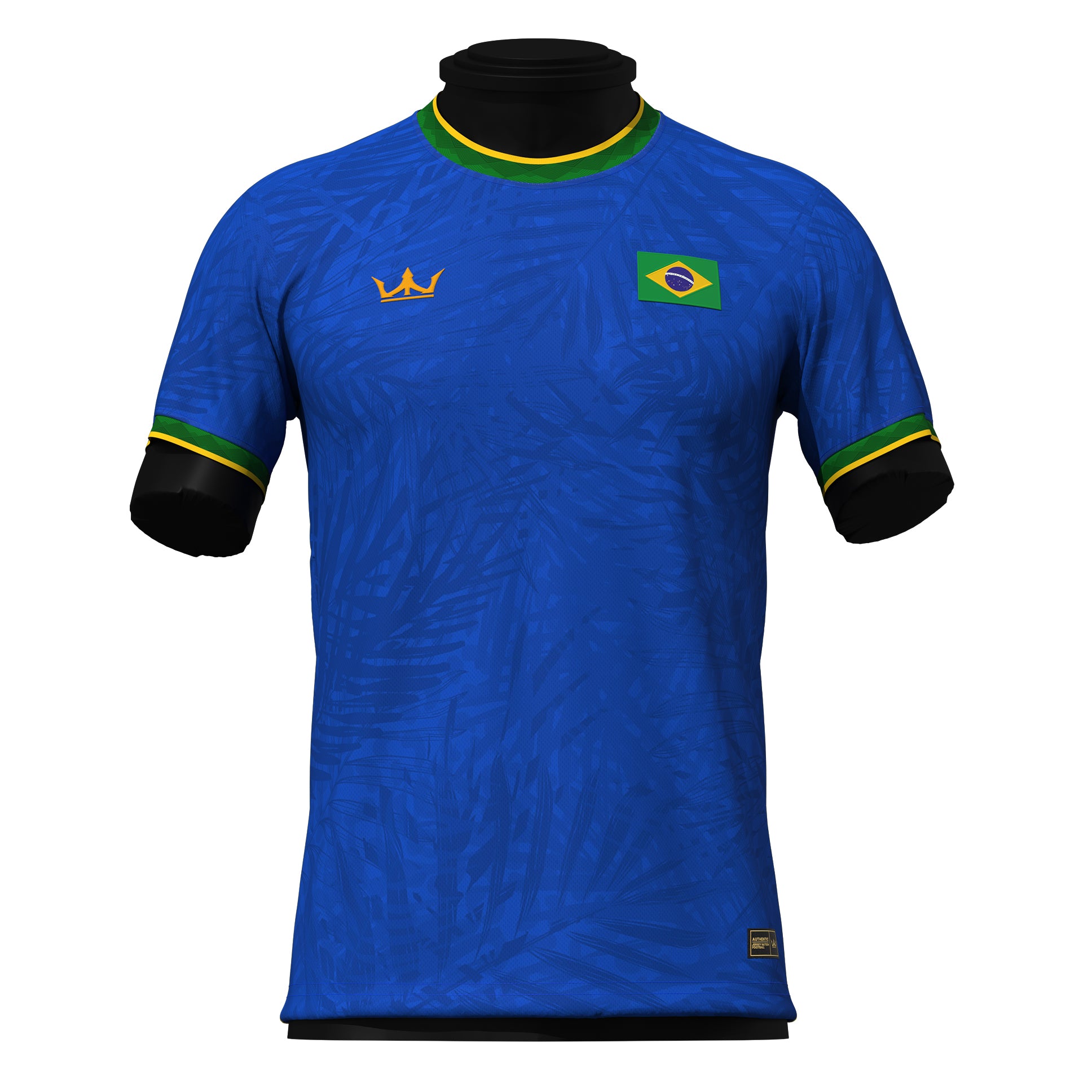 Brazil Heritage Custom Football Soccer Jersey Blue 