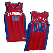 Cambodia Red Custom Basketball Jersey