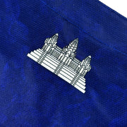 Cambodia 'Angkor Wat' Baseball Jersey Blue Closeup Back