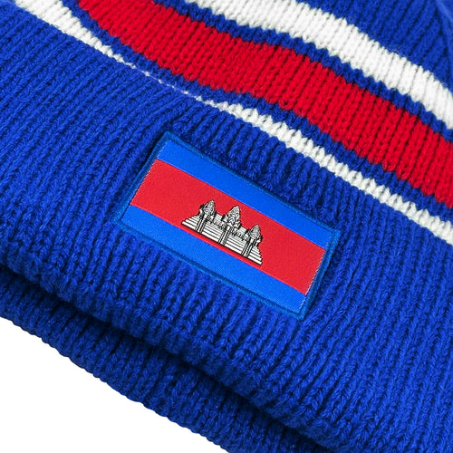 Cambodia Heritage Beanie Closeup Stitching