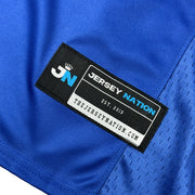 Cambodia Heritage Blue Custom American Football Jersey Embroidered Closeups