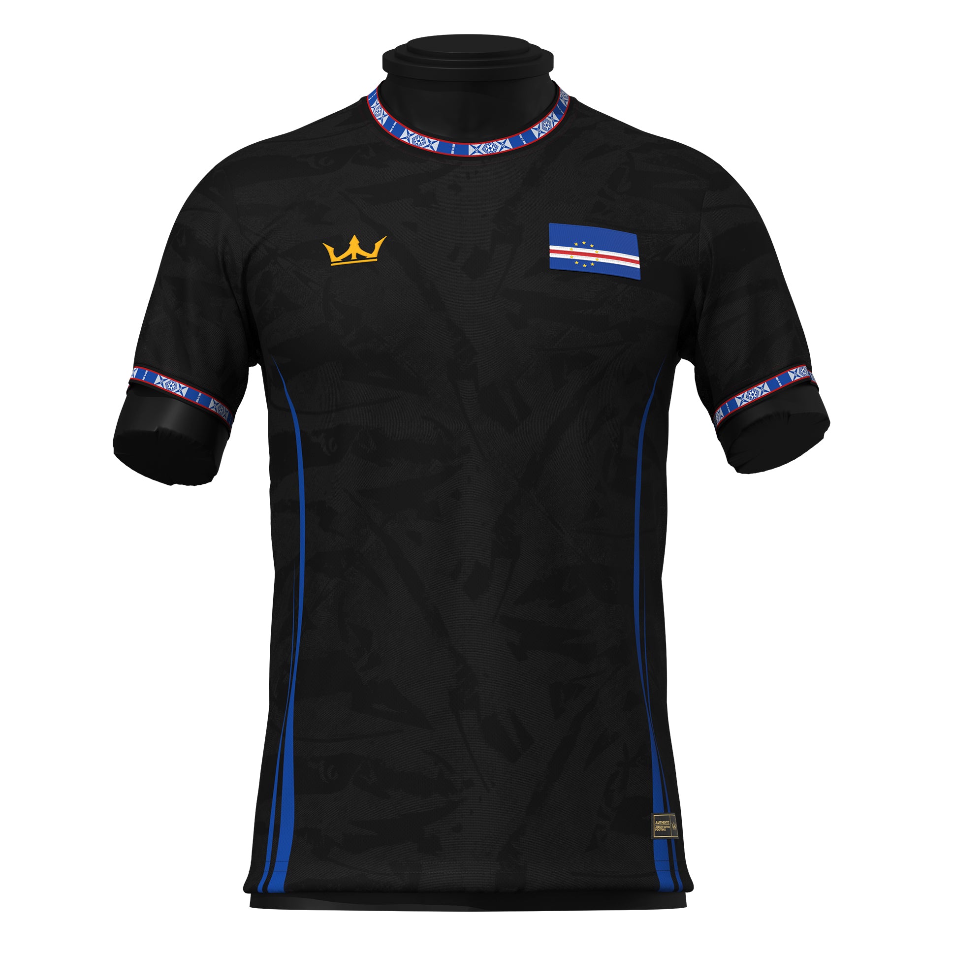 Cape Verde Heritage Custom Football Jersey Black