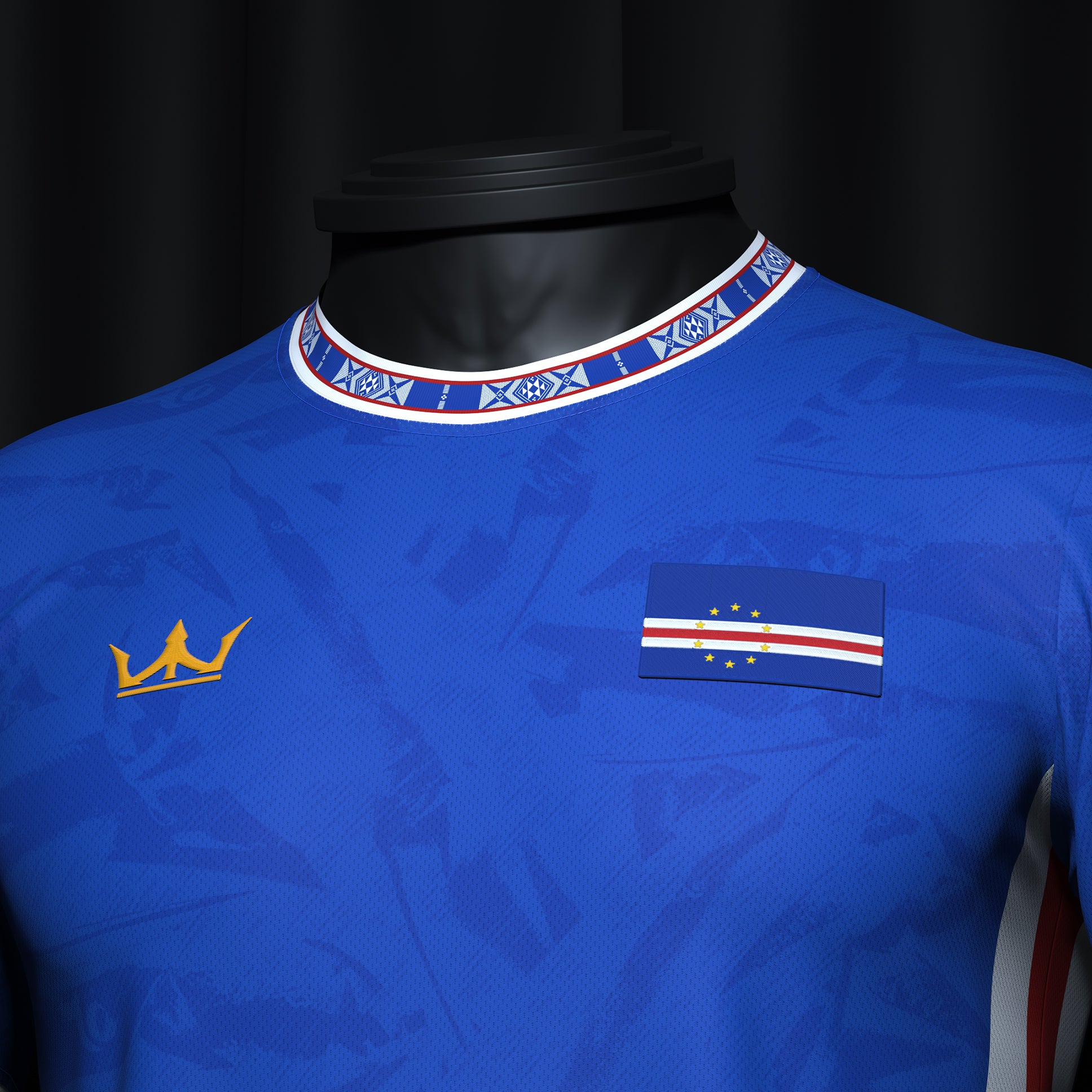 Cape Verde Heritage Custom Football Jersey Blue