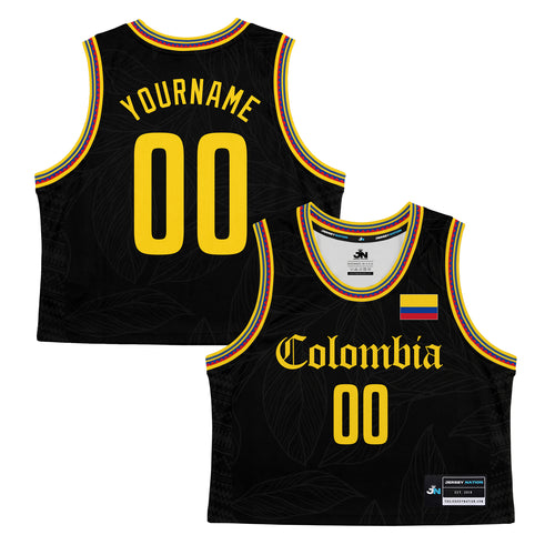 Colombia Heritage Cropped Basketball Jersey Black
