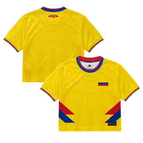 Colombia Heritage Cropped Soccer Jersey Yellow