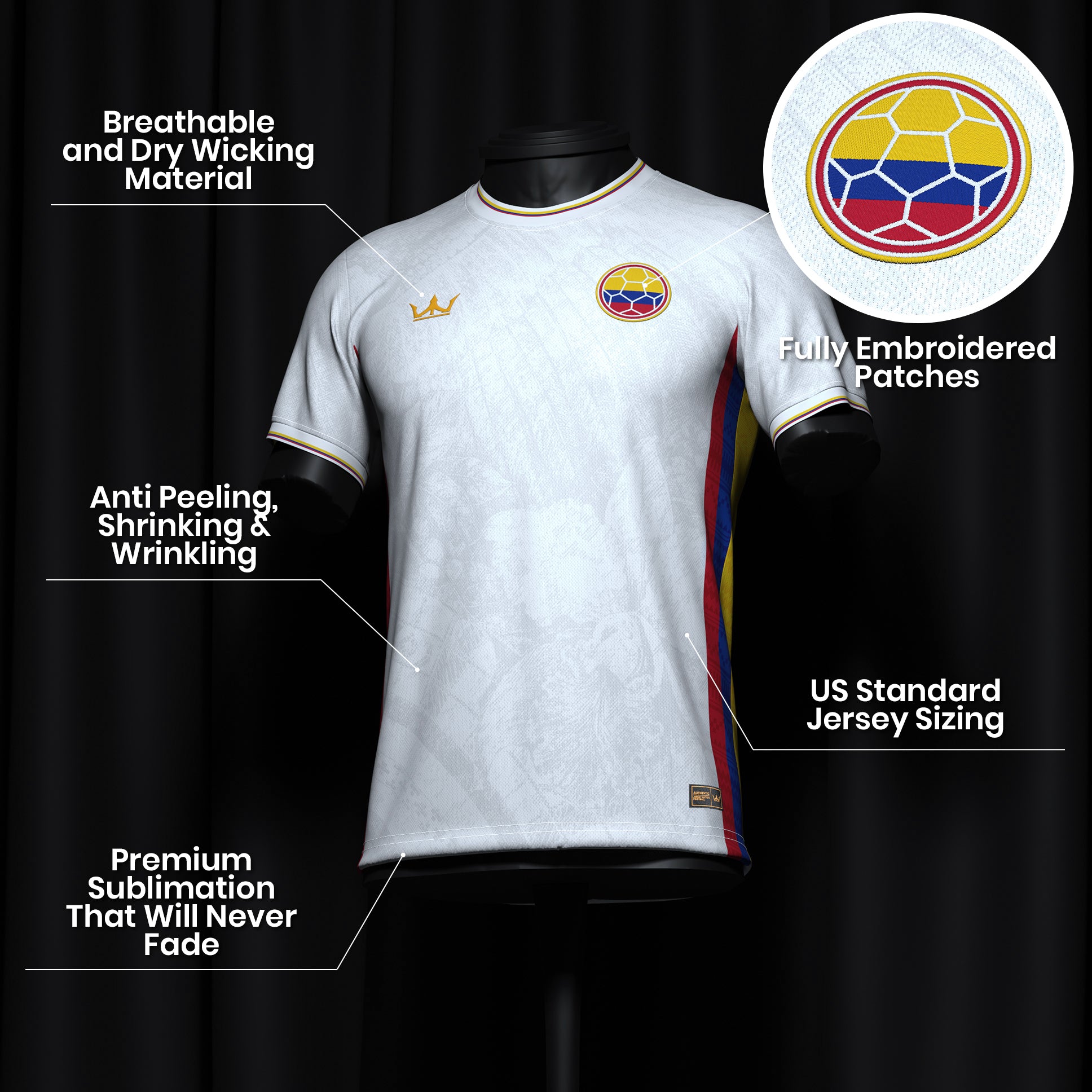 Colombia Heritage Custom Football Jersey