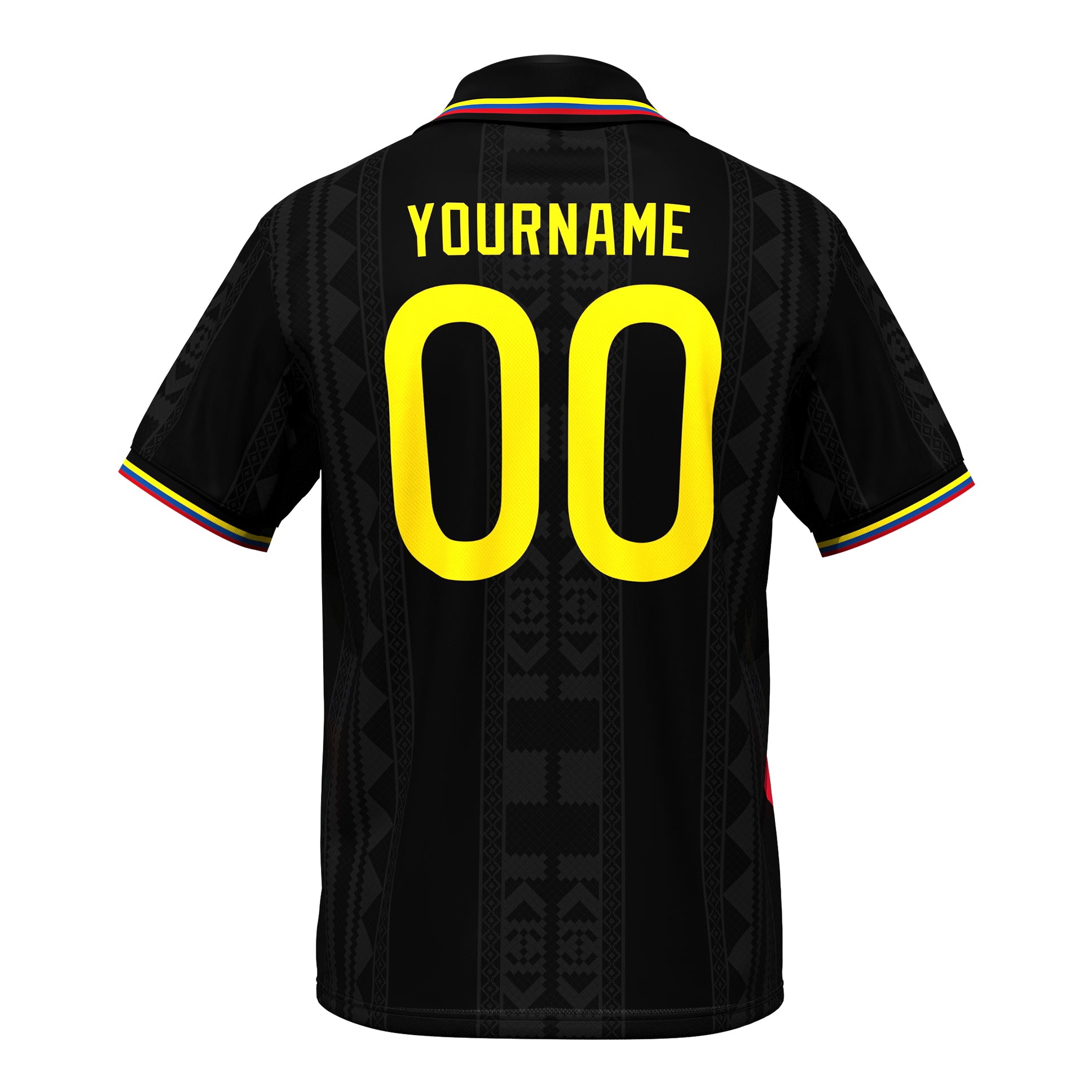 Colombia Heritage Retro Custom Black Football Jersey World Shirt Soccer Colombian