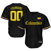 Colombia Heritage Custom Black Baseball Jersey