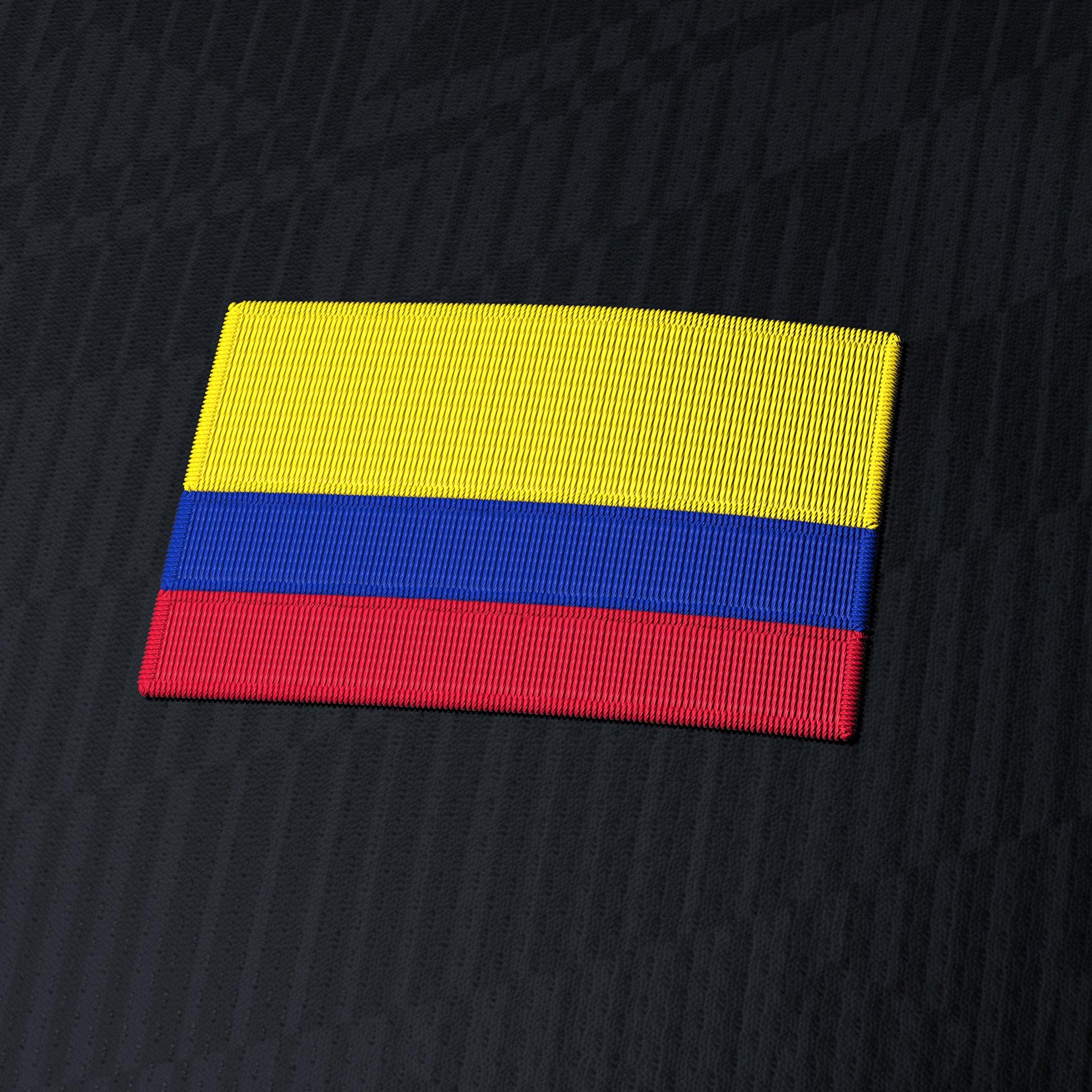 Colombia Heritage Custom Black Football Jersey Closeup Flag