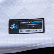 Colombia Heritage Custom White Baseball Jersey Model Closeup Stitched