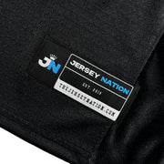 Dominican Republic Heritage Custom Black Football Jersey Closeup 