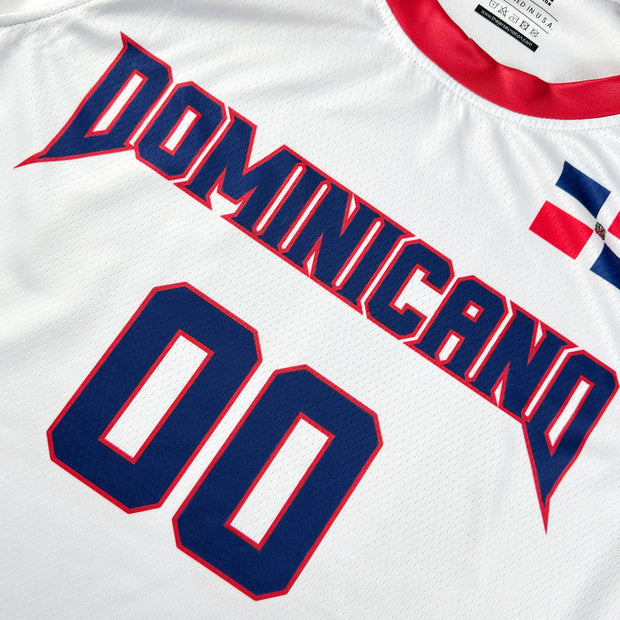 Dominican Republic White Custom Basketball Jersey