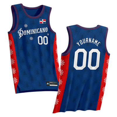 Dominican Republic Christmas Custom Basketball Jersey