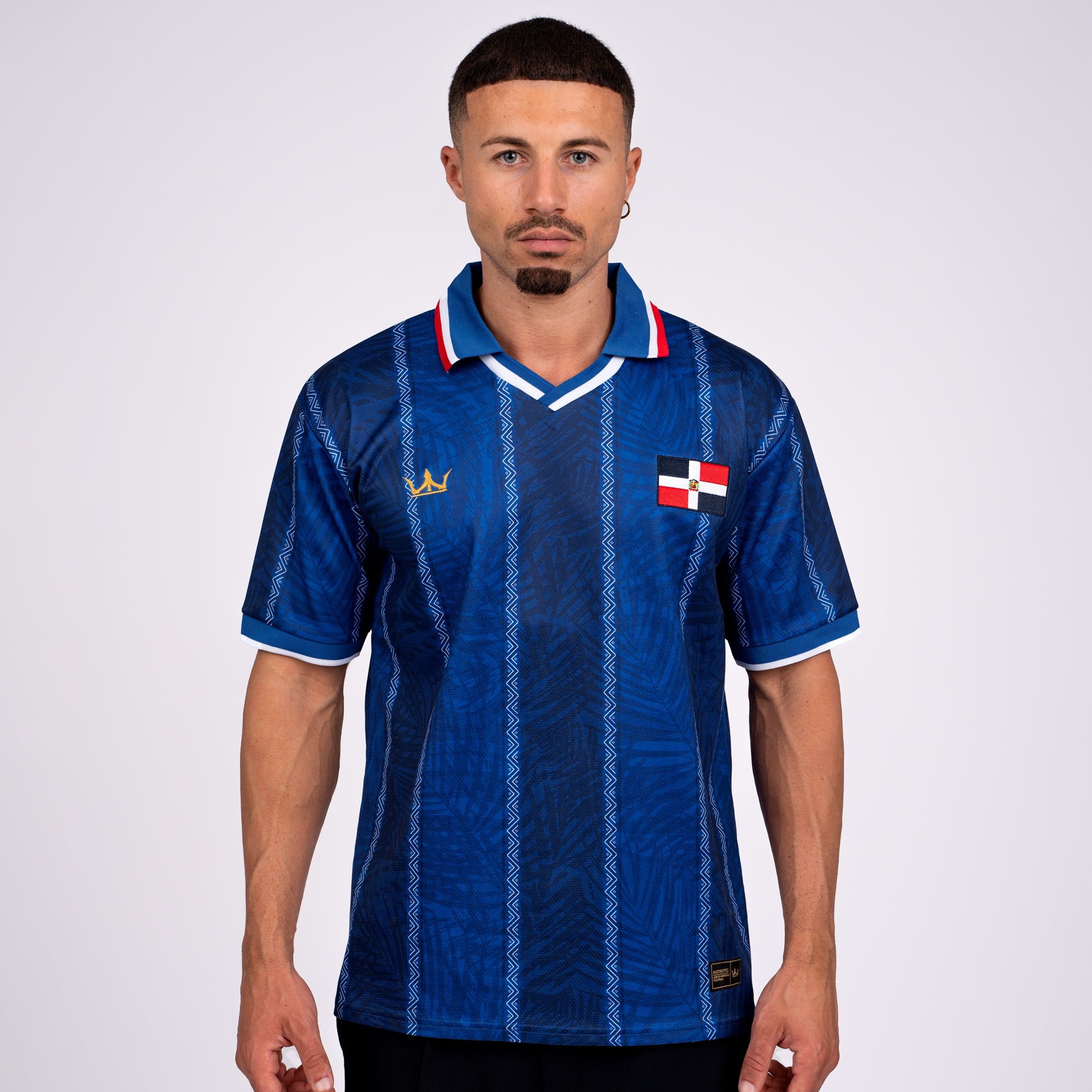 Dominican Republic Heritage Retro Blue Custom Football Jersey Model Soccer Dominican World