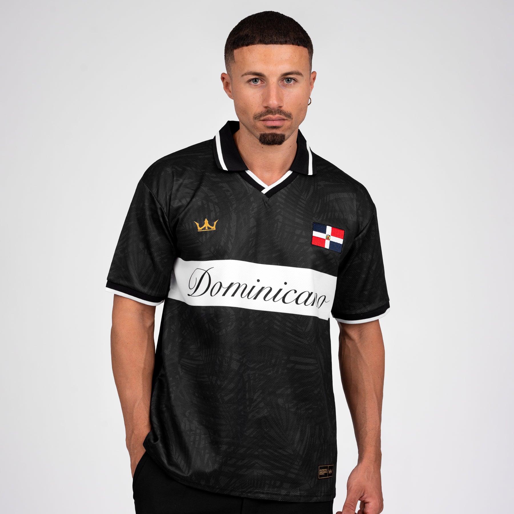 Dominican Republic Heritage Retro Custom Black Football Jersey Soccer World Shirt Model