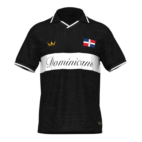 Dominican Republic Heritage Retro Custom Football Black Jersey