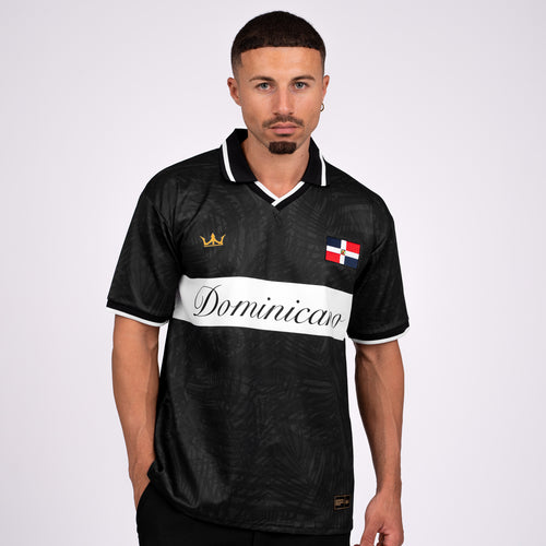 Dominican Republic Heritage Retro Custom Football Jersey Black Soccer Dominican World