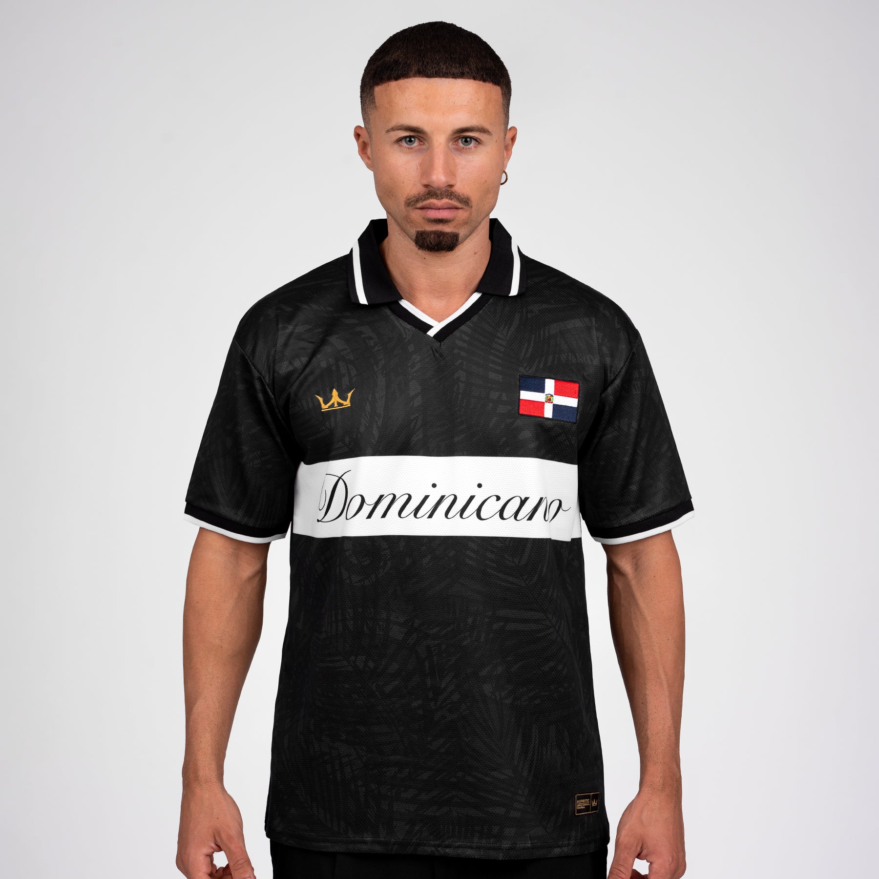 Dominican Republic Heritage Retro Custom Football Jersey Soccer World Shirt Model Front