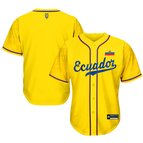 Ecuador Heritage Custom Yellow Baseball Jersey