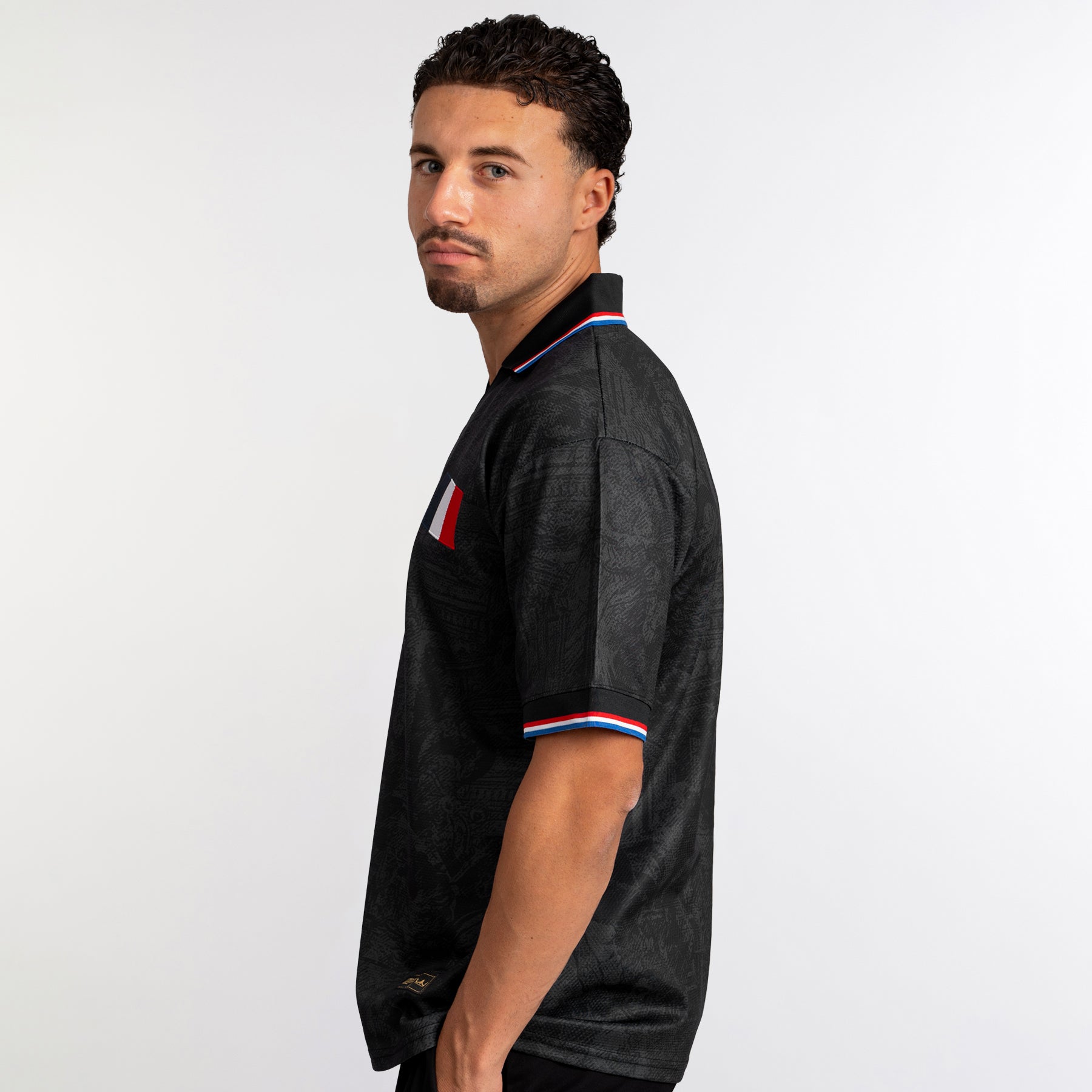 France Heritage Retro Custom Football Jersey Soccer World Black Shirt