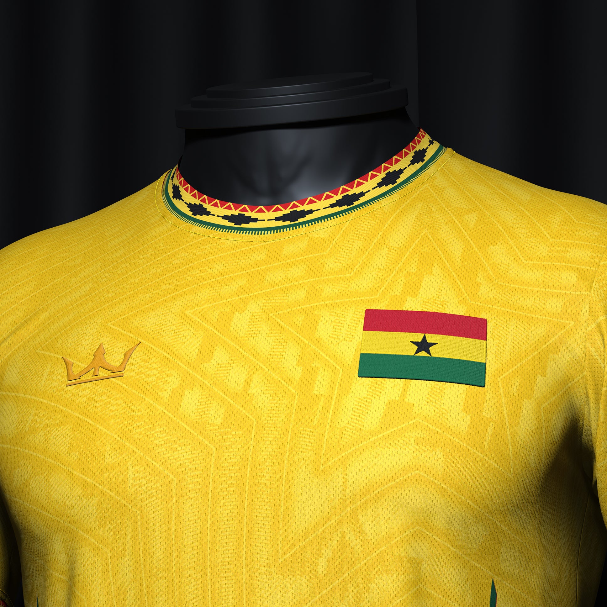 Ghana Heritage Custom Football Jersey Yellow Soccer World Shirt