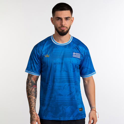 Greece Heritage Custom Football Jersey Soccer Shirt World Greek Style
