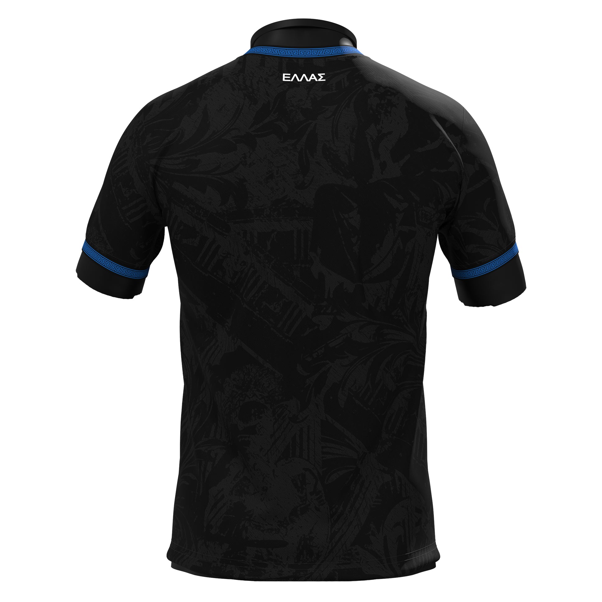 Greece Heritage Custom Football Jersey Black Back