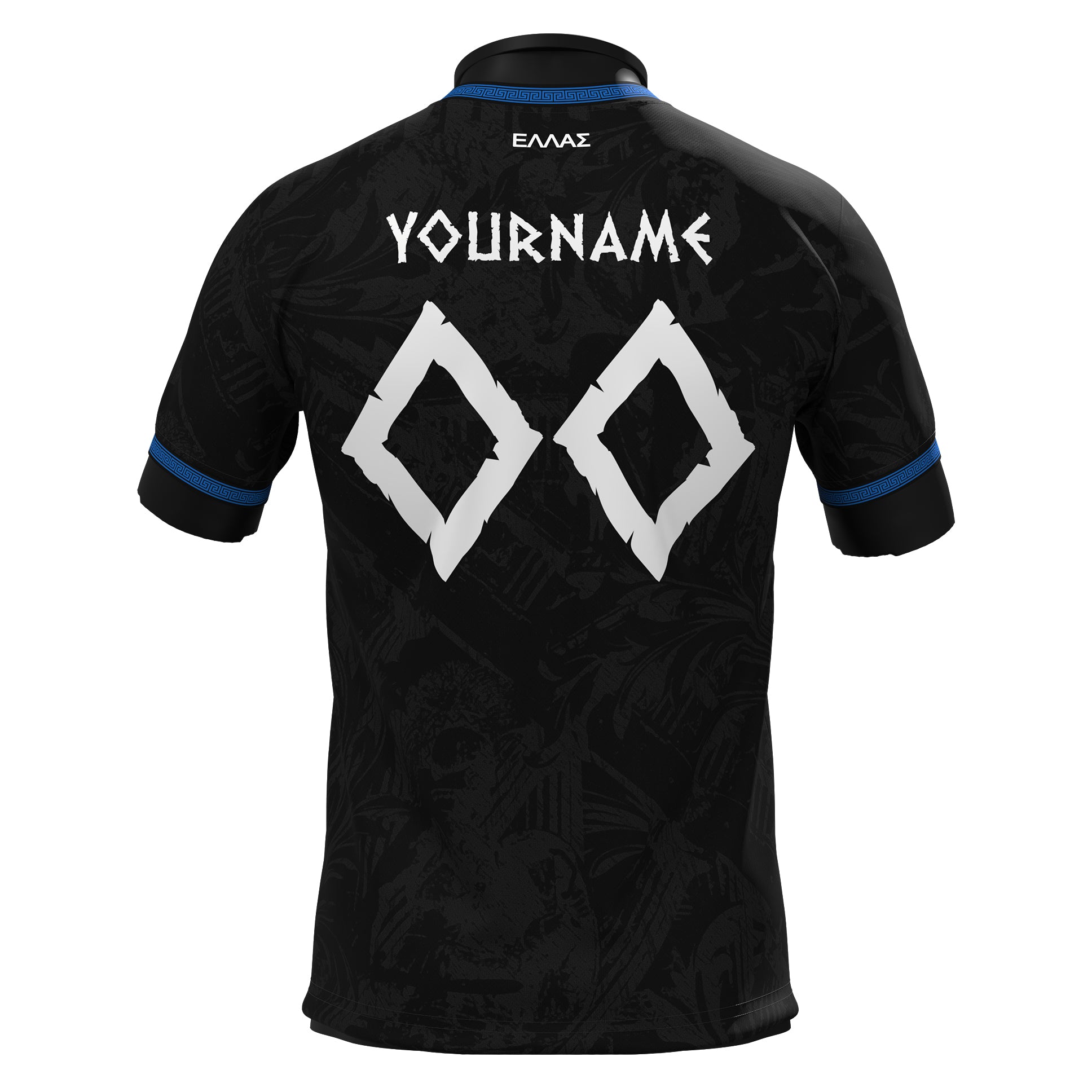 Greece Heritage Custom Football Jersey Black Customized