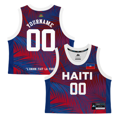 Haiti Heritage Cropped Basketball Jersey