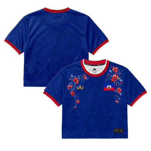 Haiti Heritage Cropped Floral Soccer Jersey