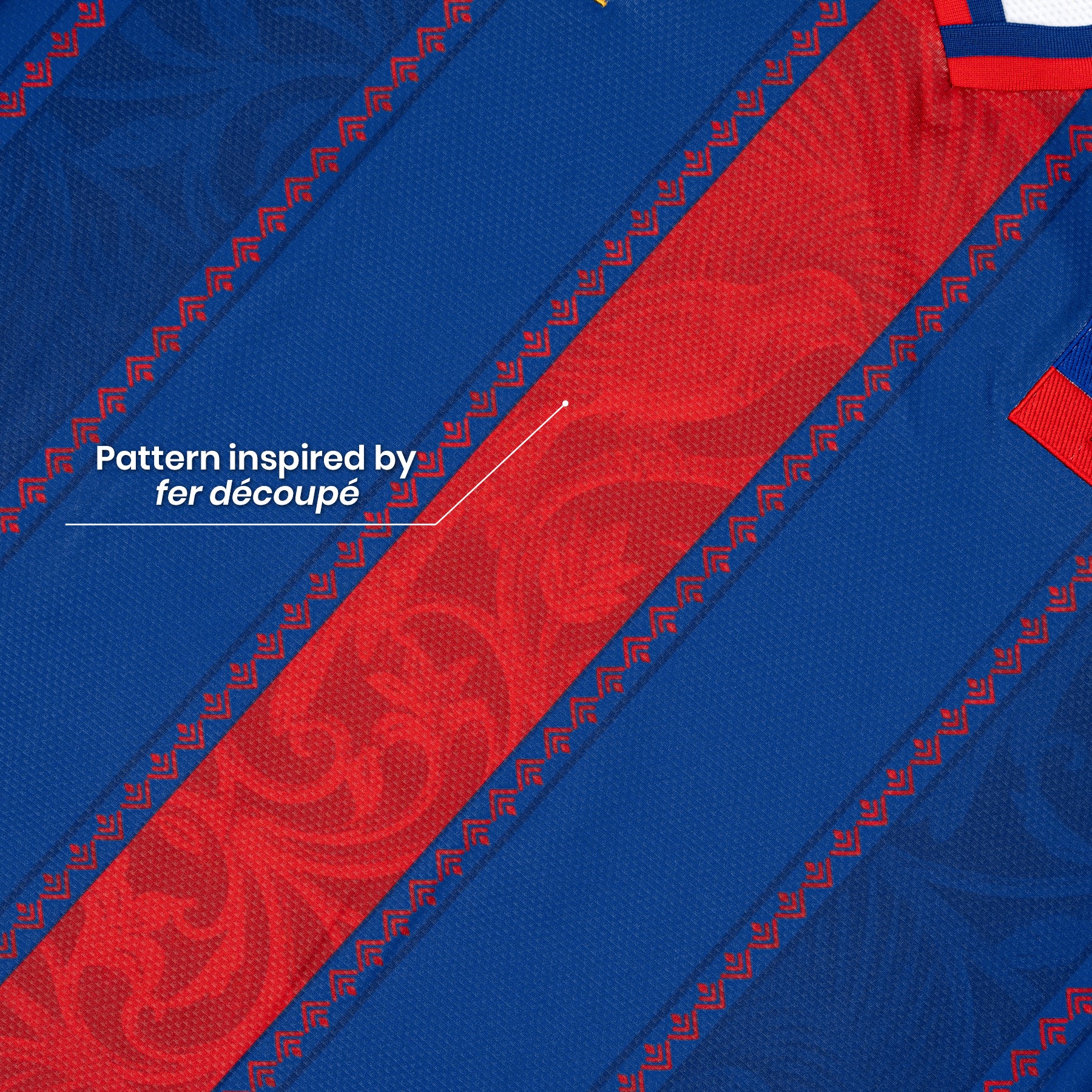 Haiti Heritage Retro Custom Football Jersey Closeup Details 