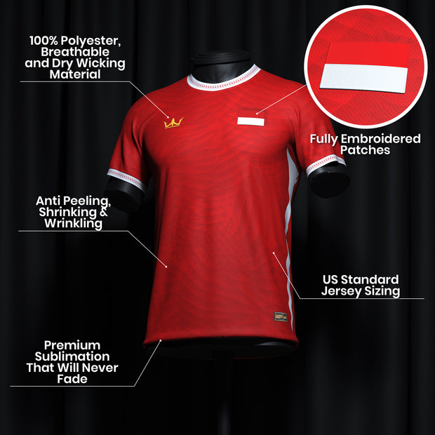 Indonesia Heritage Custom Football Jersey