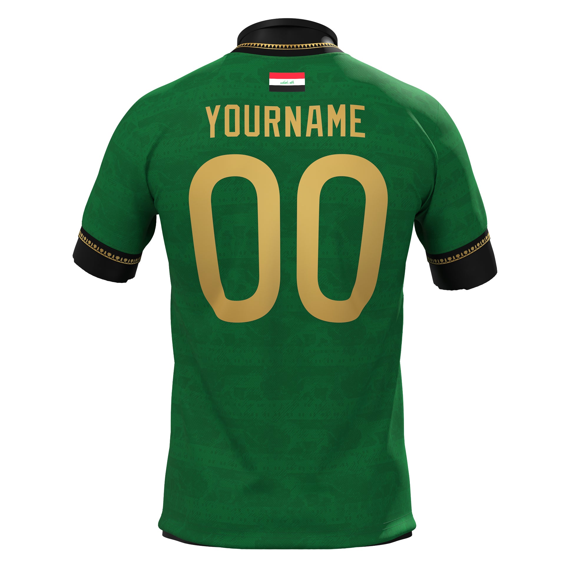 Iraq Heritage Green Custom Football Jersey Customized