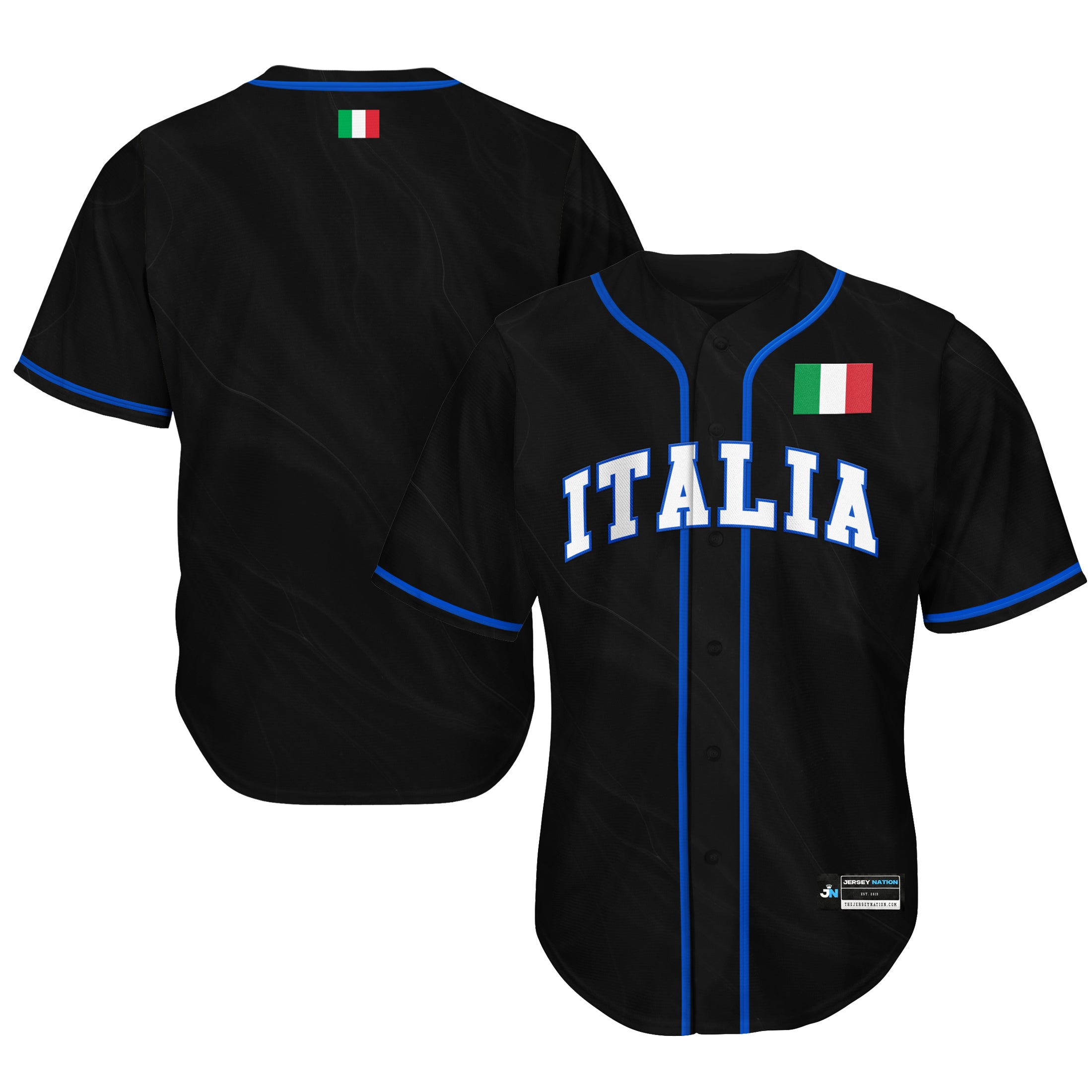 Italy Heritage Custom Baseball Black Jersey