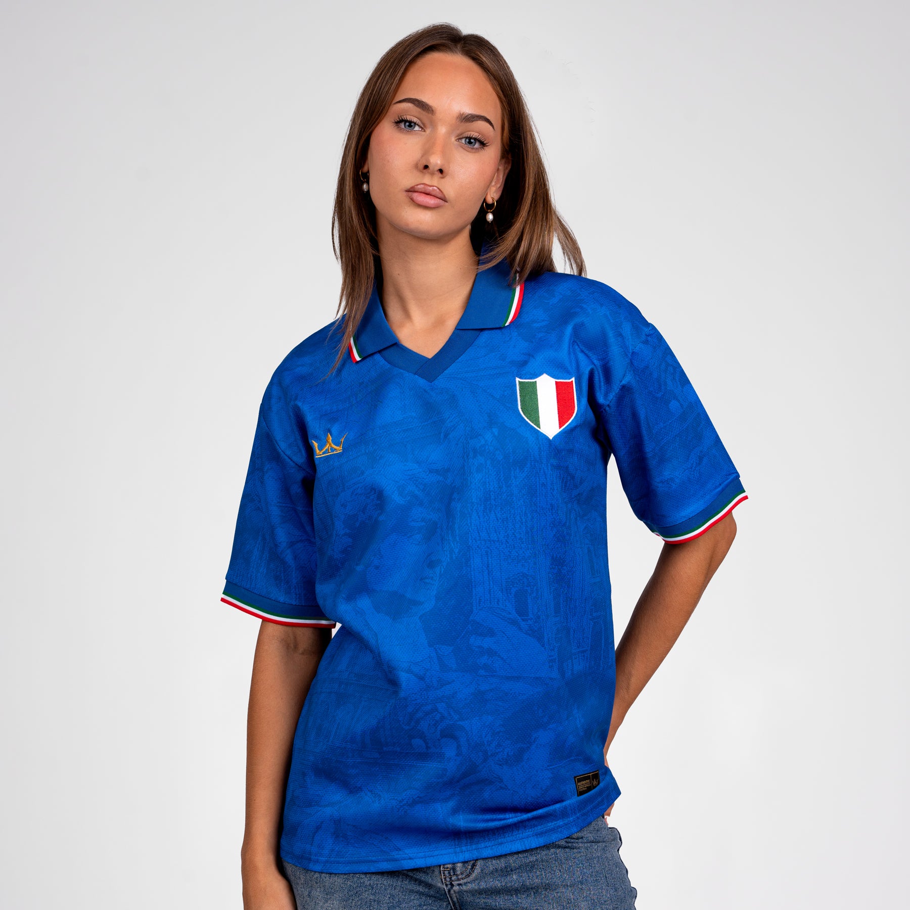 Italy Heritage Retro Custom Football Jersey World Womens Shirt Italian