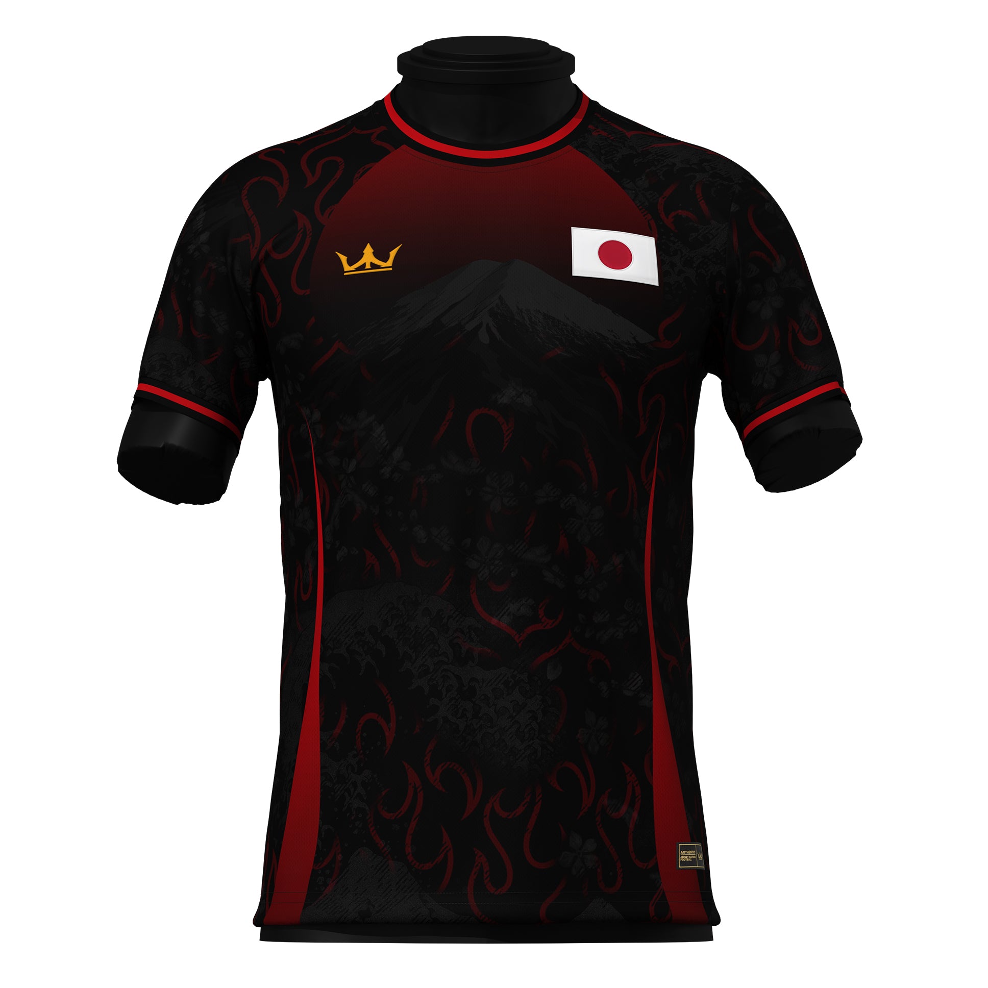 Japan Heritage Custom Football Jersey Black