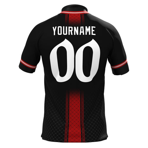 Jordan Heritage Custom Black Football Jersey Back Customized