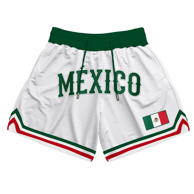Mexico White Heritage Basketball Shorts
