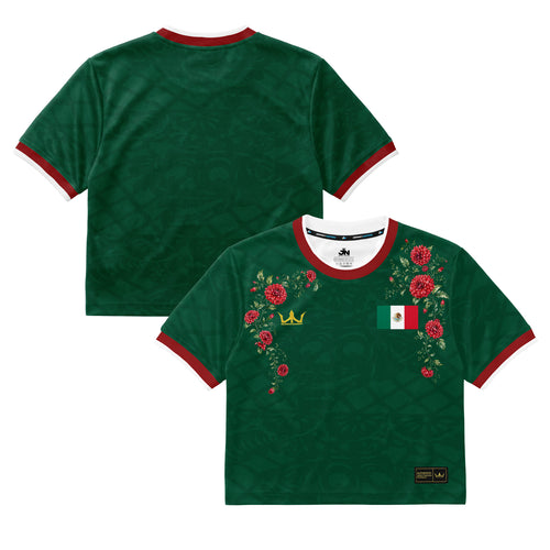 Mexico Heritage Cropped Floral Soccer Jersey
