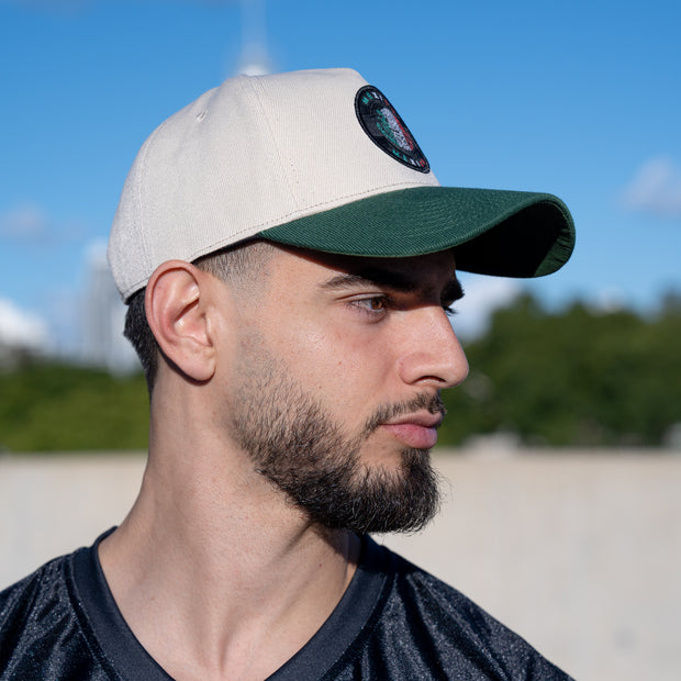 Mexico Heritage Beige Snapback Cap Model Stitched