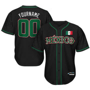 Mexico Heritage Custom Baseball Jersey Black 