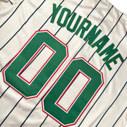 Mexico Heritage Custom Beige Baseball Jersey Stitched Customized