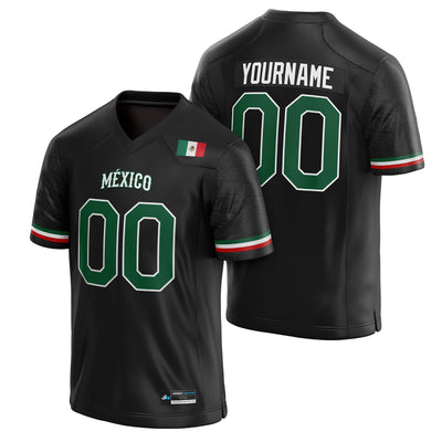 Mexico Heritage Custom Black Football Jersey