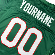Mexico Heritage Green Custom American Football Jersey Embroidered Back Customized Your Name and Number