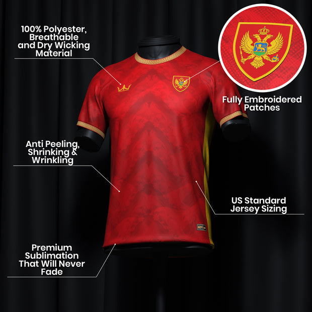 Montenegro Custom Football Jersey