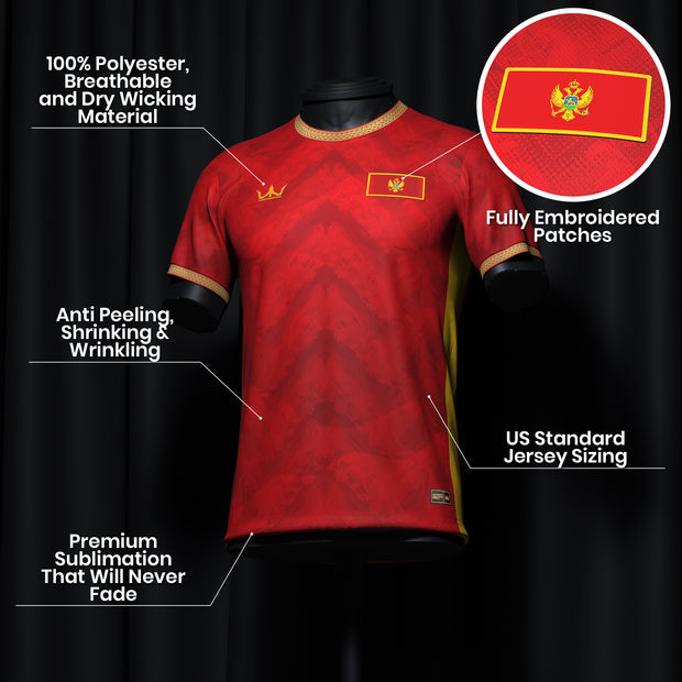 Montenegro Heritage Custom Football Jersey