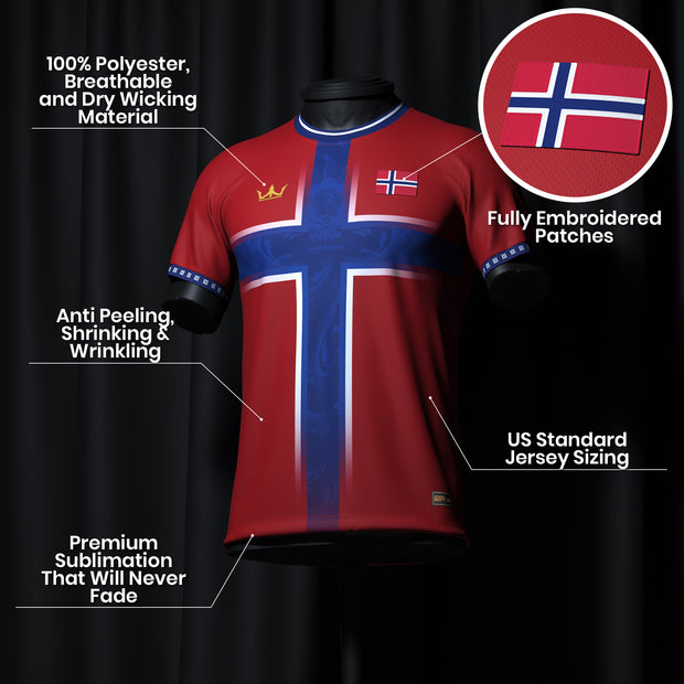Norway Heritage Custom Football Jersey
